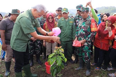 Selamatkan Lahan Kritis Ganjar Dan Warga Tanam Ribu Pohon