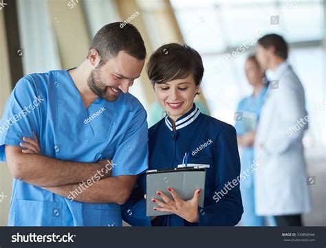 Group Medical Staff Hospital Doctors Team Stock Photo 339868946