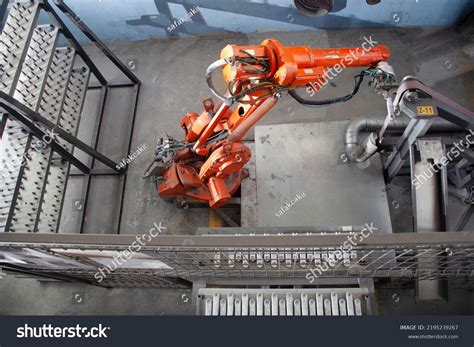 Robotic Arm Industrial Manufacture Factory Stock Photo 2195239267 ...