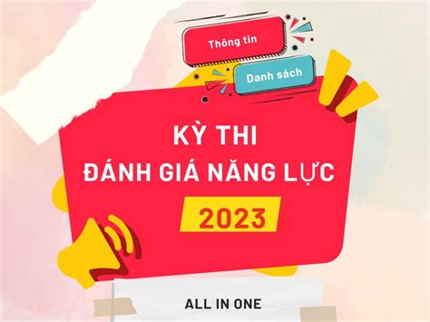 Chính Thức Lịch Thi đánh Giá Năng Lực Đhqghn Và Đhqgtphcm 2023