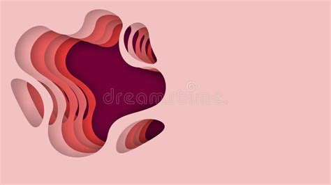 Abstract Wave Shape Papercut Style Background Template Design Stock