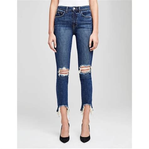 Lagence Jeans Lagence Slim High Rise Rustic Blue Destruct