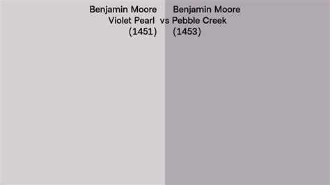 Benjamin Moore Violet Pearl Vs Pebble Creek Side By Side Comparison