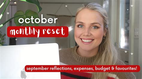 October Monthly Reset Routine 2023 Goal Setting September