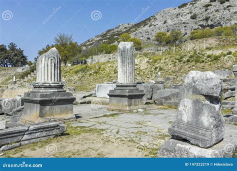 Ruinas Antiguas En El Sitio Arqueol Gico De Philippi Grecia Imagen De