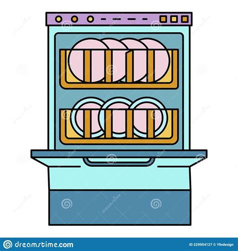 Dishwasher Icon Vector Illustration CartoonDealer 200812290