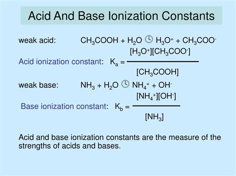 Ppt Acid Base Strength Ka Kb Kw Powerpoint Presentation Free