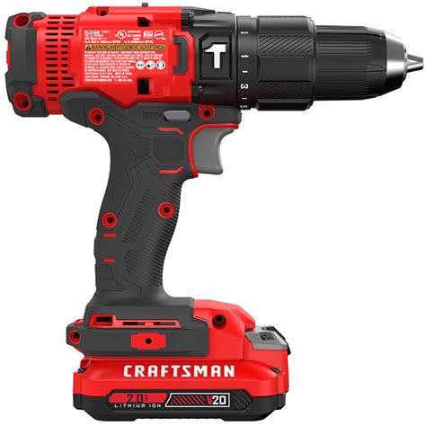 Craftsman V In Cordless Hammer Drill Kit With Volt Ah Li