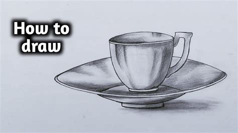 How To Draw Cup Plate Gali Gali Art Youtube