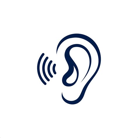 Hearing Icon Illustration Template Vector Vector Art At Vecteezy