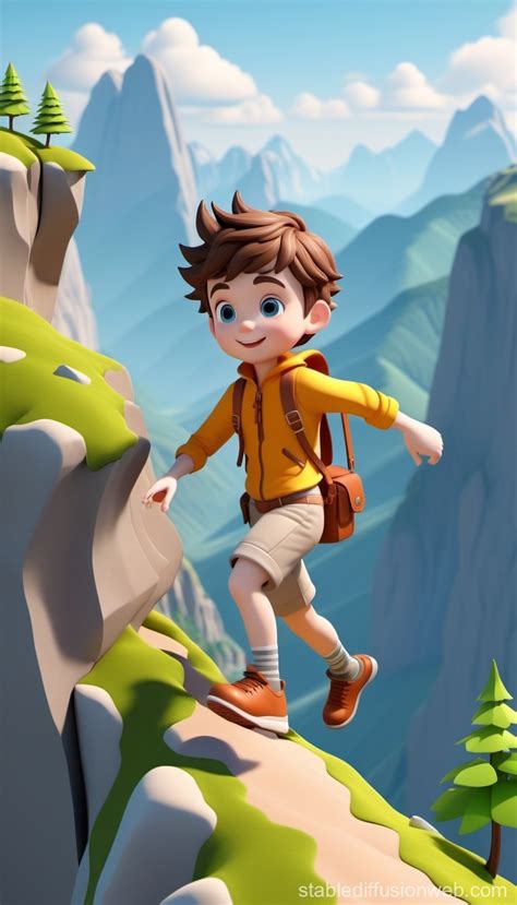 Fools Dangerous Mountain Cliff Walk Stable Diffusion Online