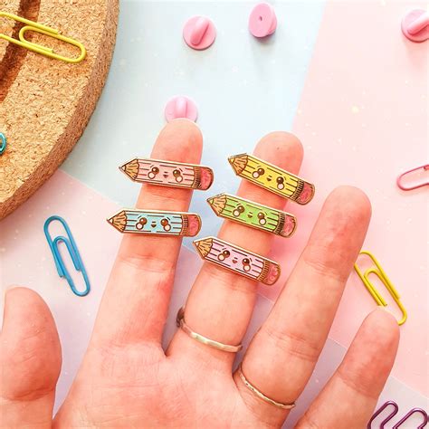 Tiny Pencil Mini Pin The Enamel Library