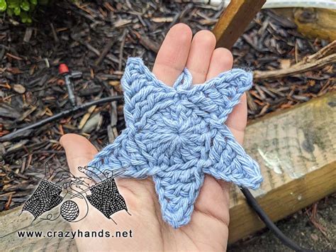 Crochet Five Point Star Free Pattern Crazy Hands