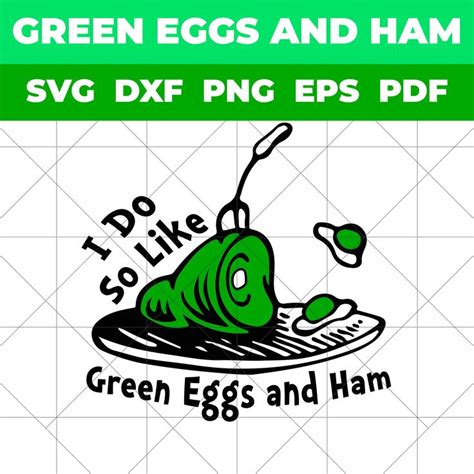 Green Eggs And Ham Svg Dr Seuss Day Svg Dr Seuss Clipart Svg Dxf