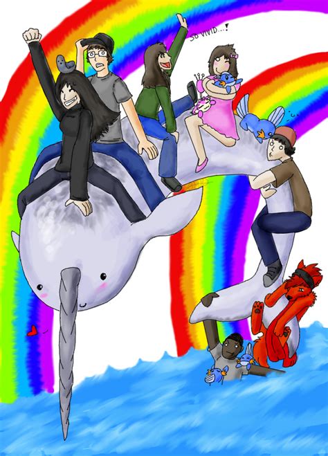 Double Rainbow Narwhal Riding By Railguns On Deviantart