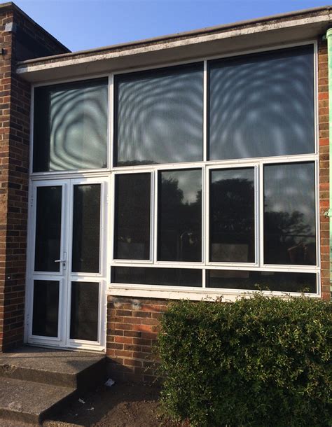 Rsg2200 Highly Security Mesh Shield Fitted To The Openings Of An Office