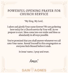 8 Opening Prayers For Church Service Examples