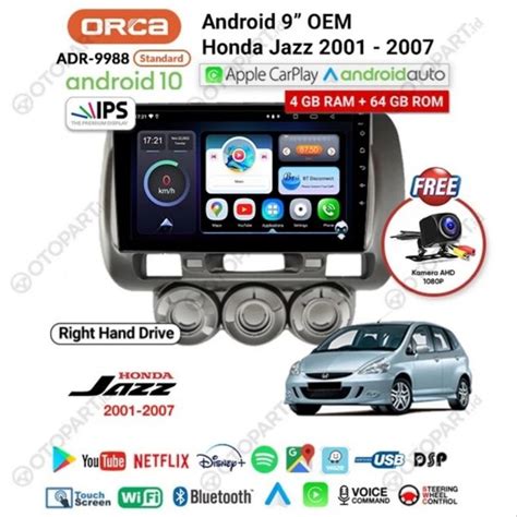 Jual Head Unit Android Honda Jazz City ANDROID ORCA ADR 9988 NEW DSP Di