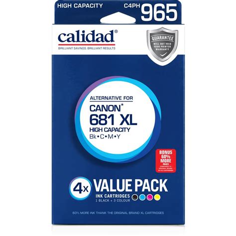 Calidad Canon Cli 681xl Bcmy 4 Pack Ink Cartridge Big W