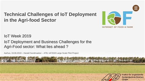 PDF Technical Challenges Of IoT Deployment In The Agri Food Sector