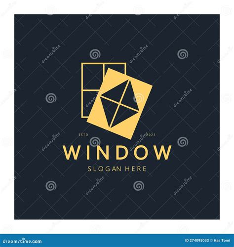 Simple Window Logo Design For Interior Construction Architecture