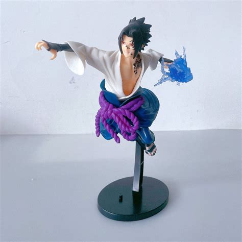 20cm Figuras Naruto Anime Uchiha Sasuke Maldição Selo De Ação Figurino