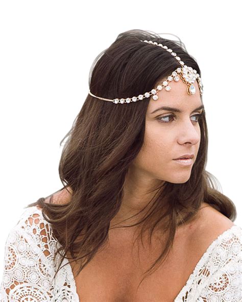 Sonia Gold Head Chain Bohemian Hair Jewelry From Bare Sandals