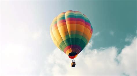 Premium AI Image A Hot Air Balloon Is Flying In The Sky
