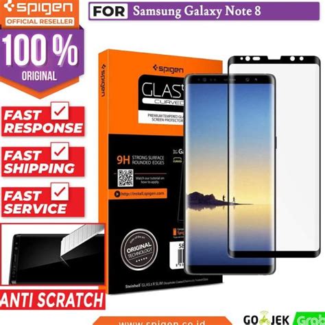 Jual Spigen Galaxy Note 8 Tempered Glass GLAS TR Curved Original