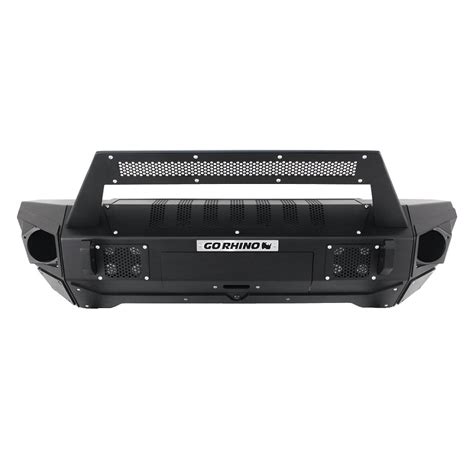 Go Rhino Jeep Wrangler 2012 BRJ40 Stubby Black Front Winch Modular