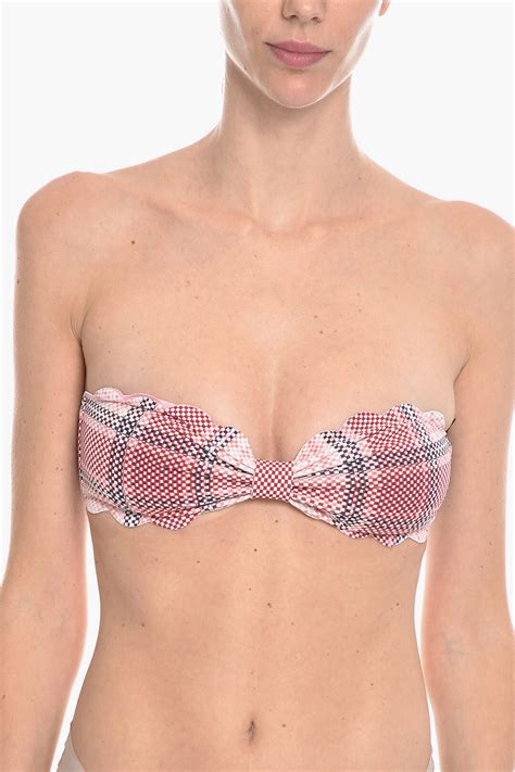 Marysia Scalloped Edges Antibes Reversible Bandeau Bikini Top Women