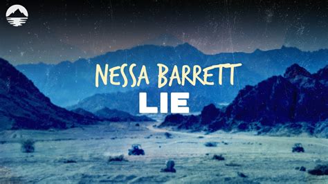 Nessa Barrett Lie Lyrics Youtube