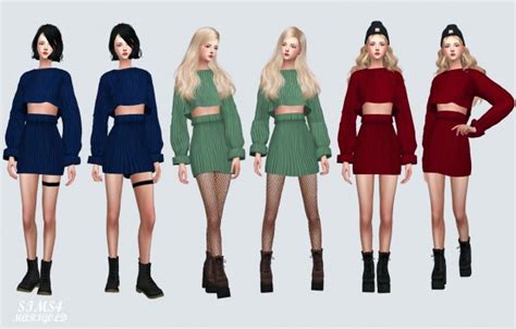 Sims4 Marigold Knit Two Piece • Sims 4 Downloads