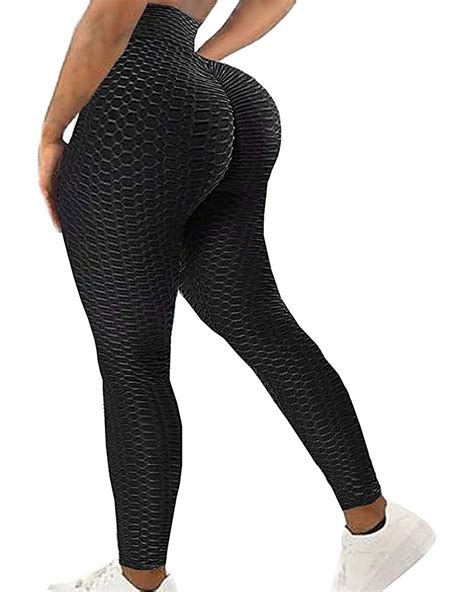 High Waisted Bubble Textured Butt Lifting Scrunch Yoga Leggings