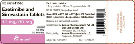 Ezetimibe and Simvastatin Tablets - FDA prescribing information, side ...