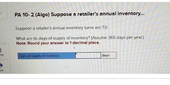 Answered Suppose A Retailer S Annual Inventory Bartleby