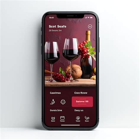 Premium Ai Image Mobile App Layout Design Of Wine Delivery With