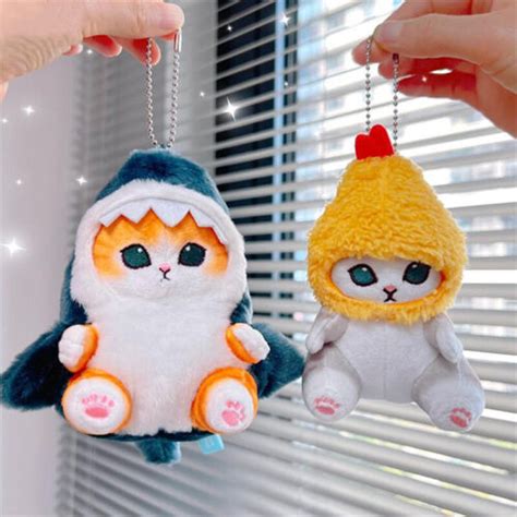 Shark Cat Fried Shrimp Cat Plush Doll Pendant Doll Room Car Bag Decor Keychagc Ebay