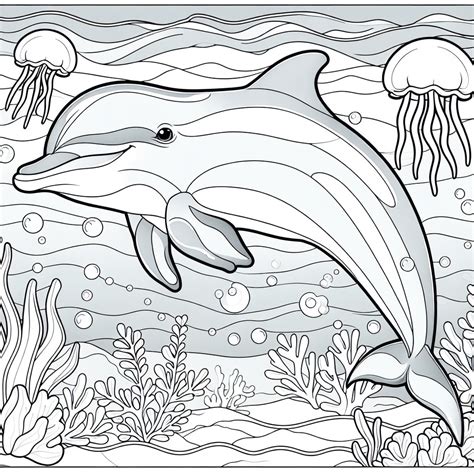 Adult Coloring Page Dolphin Coloring Pages