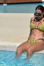 Yazmin Oukhellou In A Yellow Leopard Print Bikini 2020 CelebMafia