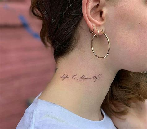 Tatuajes En Cuello Ideas Para Tatuajes Tumblr Tatuaje Tattos Tatuaje Texto Tatuajes