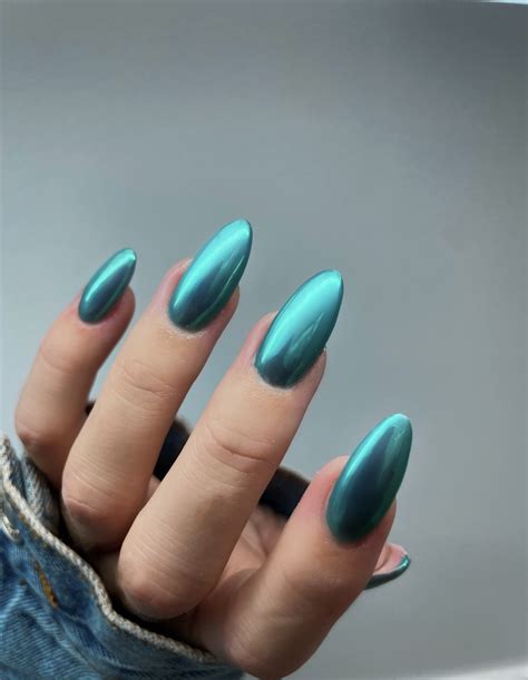 Best 19 Teal Chrome Nails You Must Try This Year