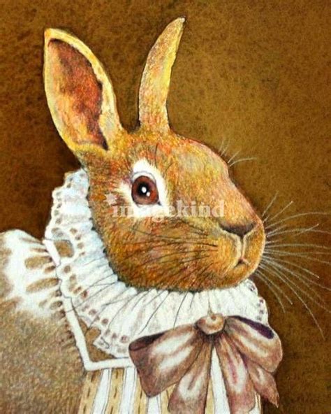 Victorian Rabbit Iii By Wendy Dewitt Homage To Bunnies Bunny