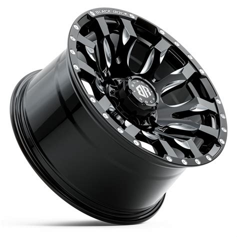 Black Rock Vulcan Gloss Black Milled X X Wheel Tyre Package