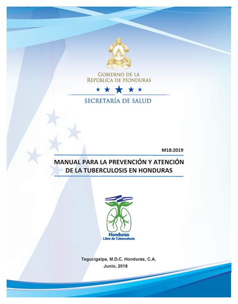 Manual Para La Prevencion De Tuberculosis 2018 MANUAL PARA LA