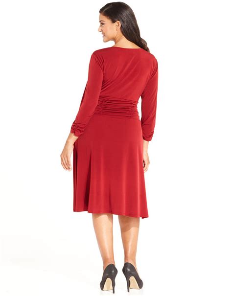 Ny Collection Plus Size Ruched B Slim Dress Shopstyle