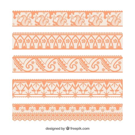 Free Vector Decorative Lace Borders Pack