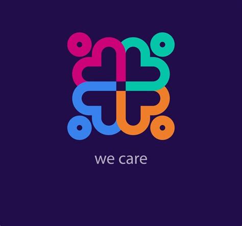 Premium Vector We Care Logo Template Team Heart People Logo Unique Design Color Transitions Vector