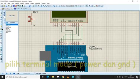 Menampilkan Hello World Di Lcd 16x2 Arduino Proteus 8 Youtube