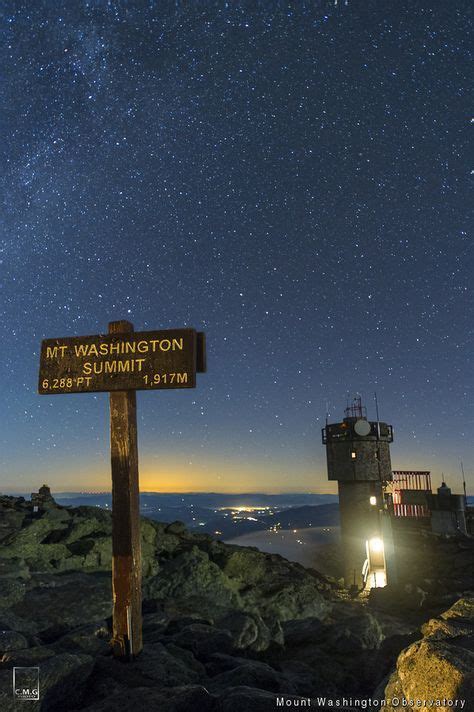 The night sky at the Mt. Washington Summit provides enough starlight to ...